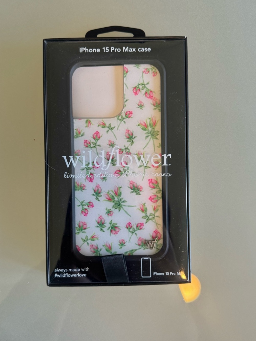Wildflowers Rosebud Floral iPhone 15 Pro Max Case - Pink & Green